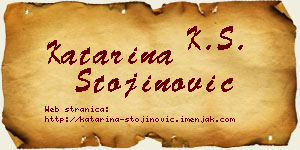 Katarina Stojinović vizit kartica